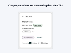 Company numbers are screened against the Corporate TPS (CTPS)