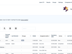 Admin interface