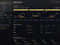 Bullish Pennant screener with win rate and expected R per setup