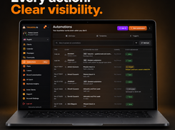 Automation activity log with status and reasons