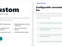 Simple per-site pricing - flat monthly rate with unlimited staff and students