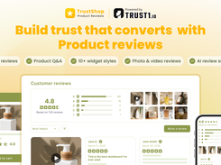 Review widget on product and storefront pages