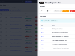 Show multiple Test Runs grouped under a reusable Test Plan.