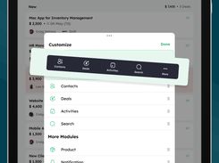 Customizable Modules - Personalize your dashboard with modules that fit your needs. Rearrange, show, or hide sections like Contacts, Deals, or Activities to create a workflow that matches your preference.