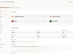 An example of a website's settings