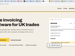 Late invoices get paid late. Upsidia raises a branded invoice in seconds, tracks draft, sent, and paid, and keeps every one on record.