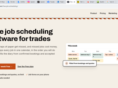 Upsidia keeps every job in one calendar, in the order you will do them, and fills the diary from confirmed bookings and accepted quotes.