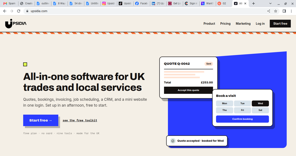 An all-in-one software for trades in the UK