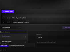 Multistreaming and RTMP destinations