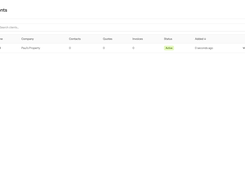 Client list page