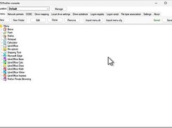 User start menu list