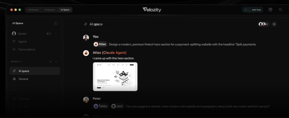 Velozity Screenshot 1