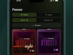 Create and sell reusable venue passes for selected events or your entire event calendar. Configure validity and entry allowances, manage issued passes, and scan them directly at the door.