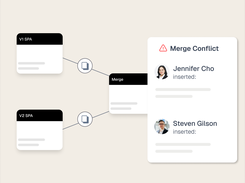 Consolidate multiple drafts into a version—automatically detecting and resolving conflicts to save hours of manual effort.