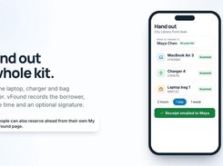 Equipment tracks reservations, multi-item loans, due times, signatures and returns.