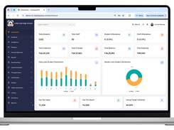 Admin Dashboard view on VidyalayaERP web portal