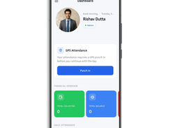 Staff GPS Attendance view on VidyalayaERP Android mobile app