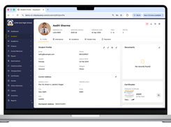 Student Profile Information view on VidyalayaERP web portal