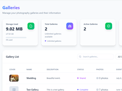 Gallery overview page.
