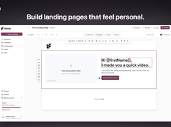 Build Landing Pages That Feel Personal — Create branded landing pages with personalized text, video, and calls to action. Edit your content visually and preview it across screen sizes.