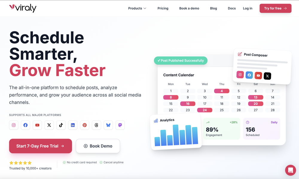 Viraly homepage