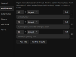 Low-battery notifications