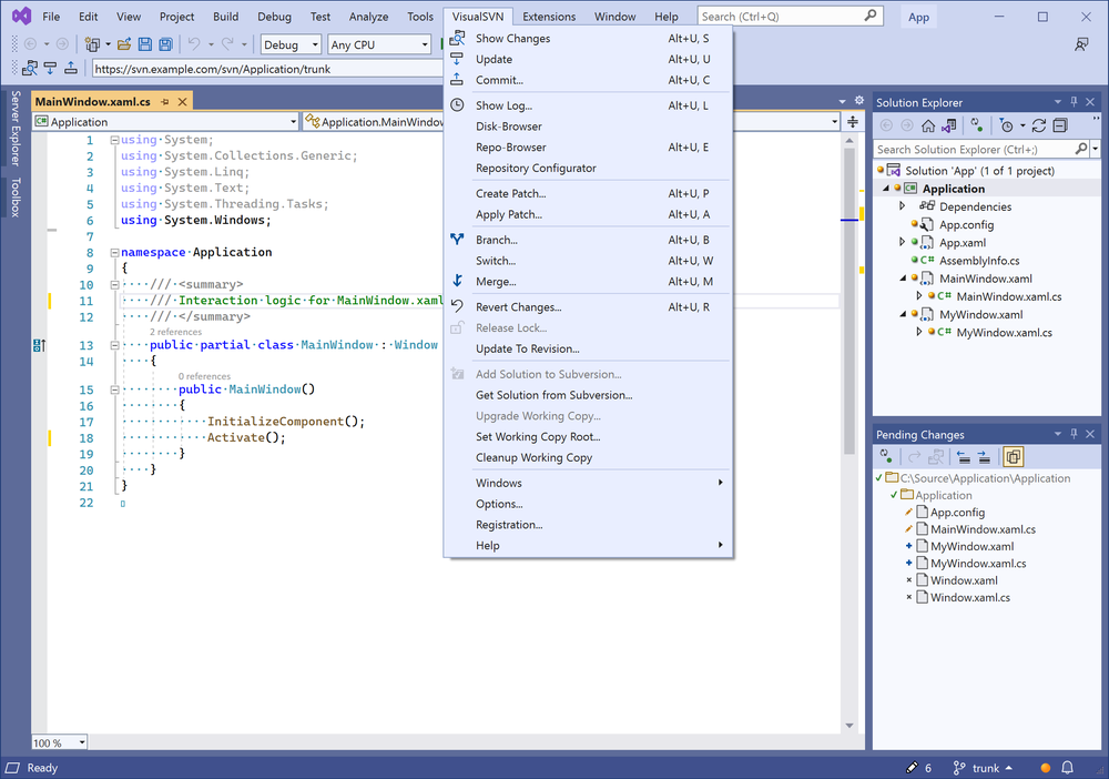 VisualSVN Screenshot 1