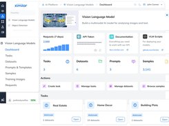 Vision Language Models Dashboard in Ximilar App