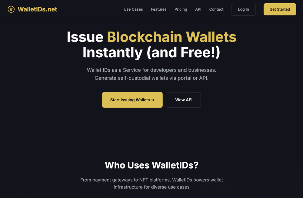 Issue Blockchain Wallets Instantly (and Free!)