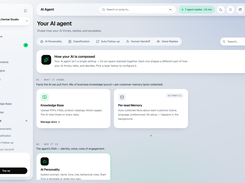 AI agent settings: personality, lead classification, follow-ups, human handoff and voice replies