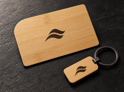 Bamboo Elite NFC card with matching keychain bundle.
