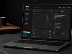 Wave dashboard with profile activity and analytics overview.