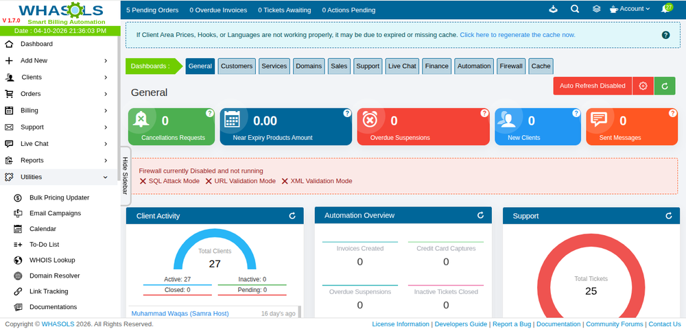 General Dashboard