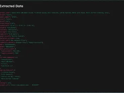 JSON-style extracted product data for a Shark robot vacuum.