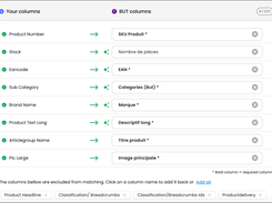 AI Mapping matches source columns to the target format, with confidence indicators and one-click overrides.