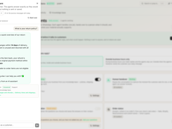 Try an AI Agent with a customer-style question and inspect its answer and knowledge sources before enabling it. Early Access. Demo workspace; no customer message is sent.