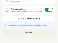 Parents app control screen