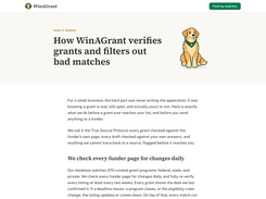 Every grant is checked against the funder's own page, and every draft is checked against your answers before it reaches you.