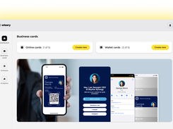 Overview dashboard to manage your cards and contacts