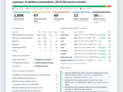 WND Terminal migration readiness report showing file-import totals, emulator breakdowns, connection readiness, macro conversion results, and next steps.