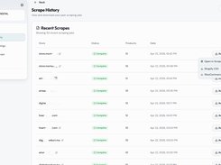 View and download your past scraping jobs