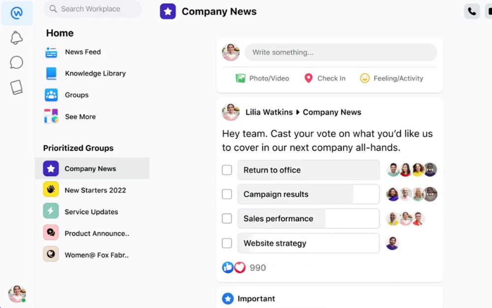 Workplace from Meta Screenshot 1
