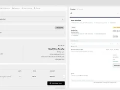 Workspace369 invoice editing screen with contact, billing, item details, and an invoice preview panel.