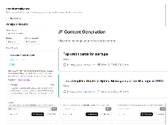 XLR8 AI interface showing Reddit Intelligence analysis results and a Content Generation panel with generated Brex content cards.