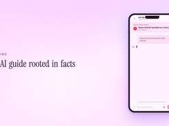 The AI guide answers visitors' questions from the institution's approved content