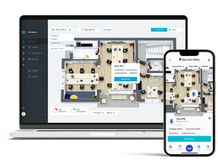 Desk booking on an interactive floor map
