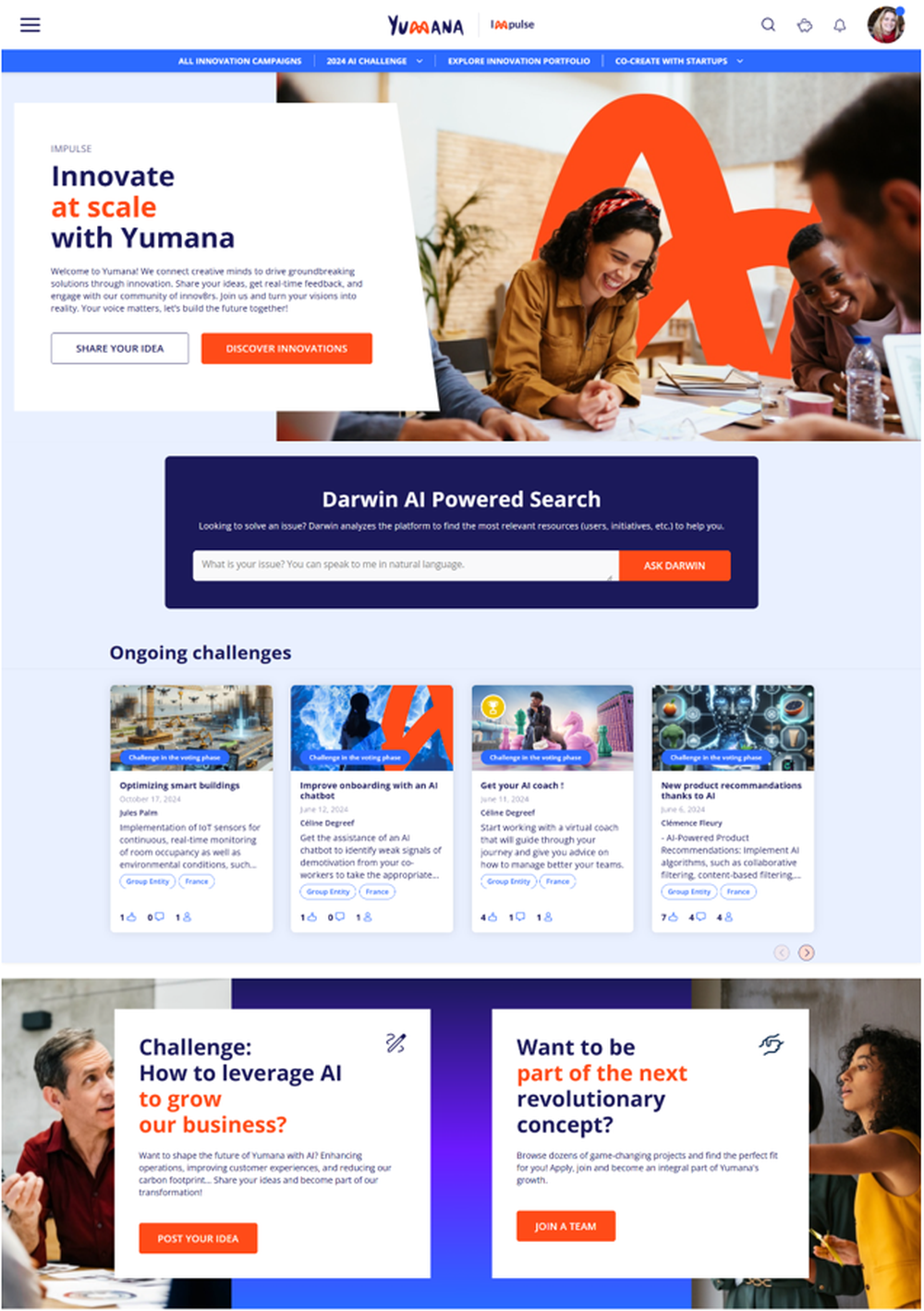 Homepage example