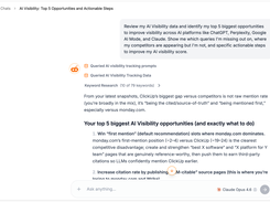 Zerply Agentic SEO Chat: AI Visibility Opportunity Analysis in Action