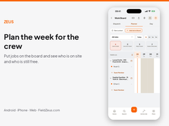 Plan the week for the crew. See who is on site and who is still free.