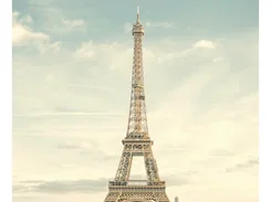 Zup photo editor showing filter choices for an Eiffel Tower image.